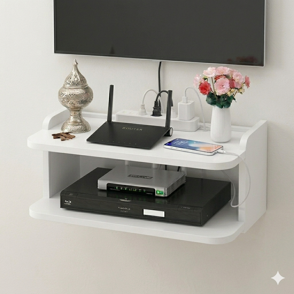 Support WiFi décoratif en bois