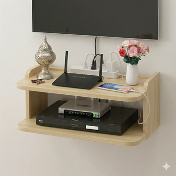 Support WiFi décoratif en bois